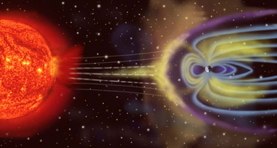Schematizzazione dell’effetto dell’attività solare sul campo magnetico terrestre ambiente1