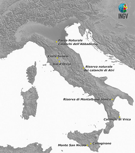 Mappa mostrante la localizzazione dei siti discussi nel testo.